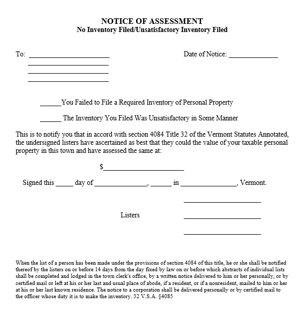 Tax Assessment Notice Templates 4 Free Word Excel PDF