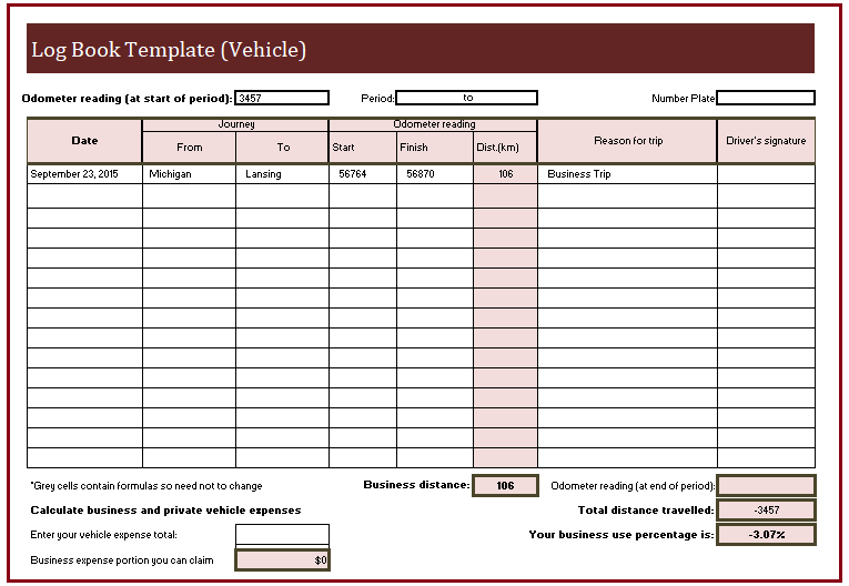 Log Book Templates 16 Free Printable Word Excel PDF Formats