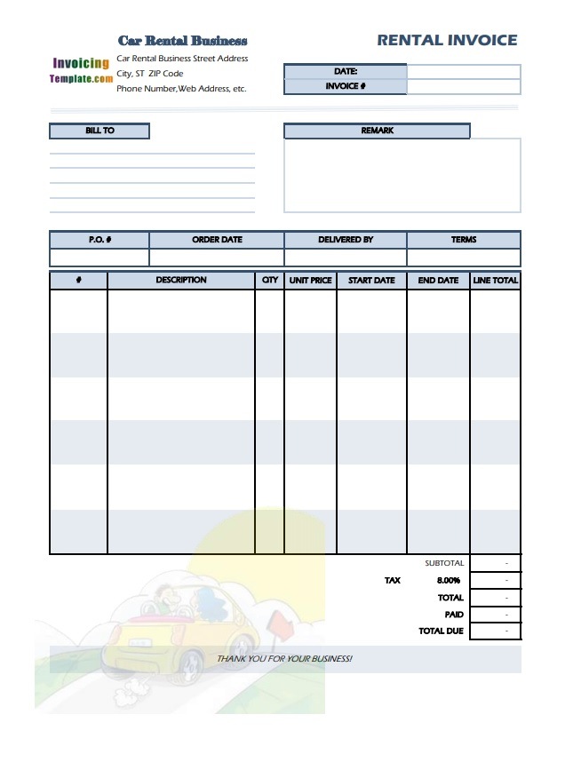car receipt template 10 free printable word excel