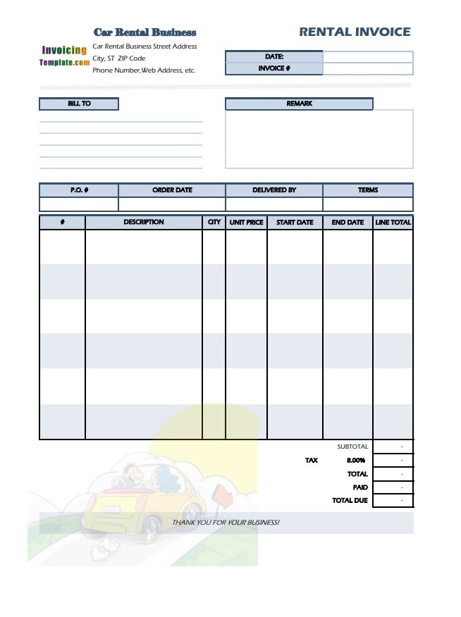 Free Car Rental Receipt Template Fabulous Receipt Forms